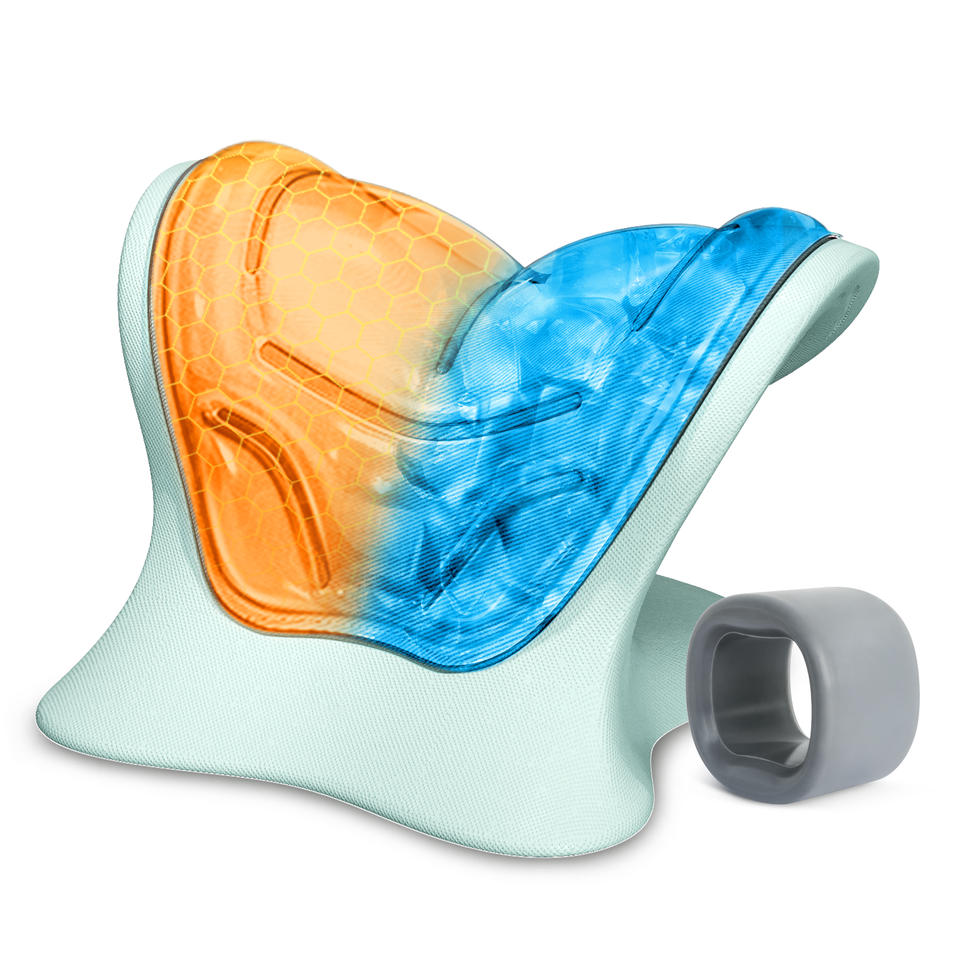 Neck Traction Device for Pain Relief Hot Cold Therapy Adjustable Exercise Ring Pillow for Spine Alignment EVA Material Techfun