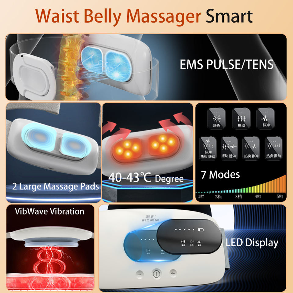 Effective Crazy Fit Massage Vibrator Wholesale Belly Fat Burning Tens Unit Machine Slimming Belt for Body Weight Loss