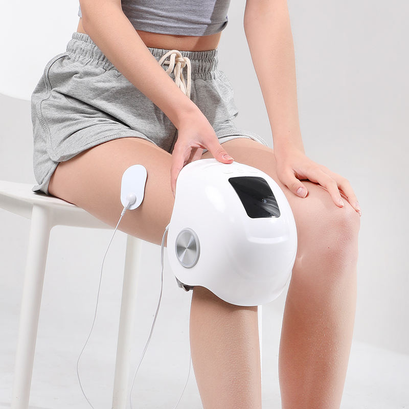 Free Custom Logo Physiotherapy Hot Compress Knee Massager Machine Joint Pain Relief Treatment Heating Knee Massager
