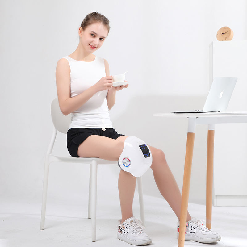 Free Custom Logo Physiotherapy Hot Compress Knee Massager Machine Joint Pain Relief Treatment Heating Knee Massager
