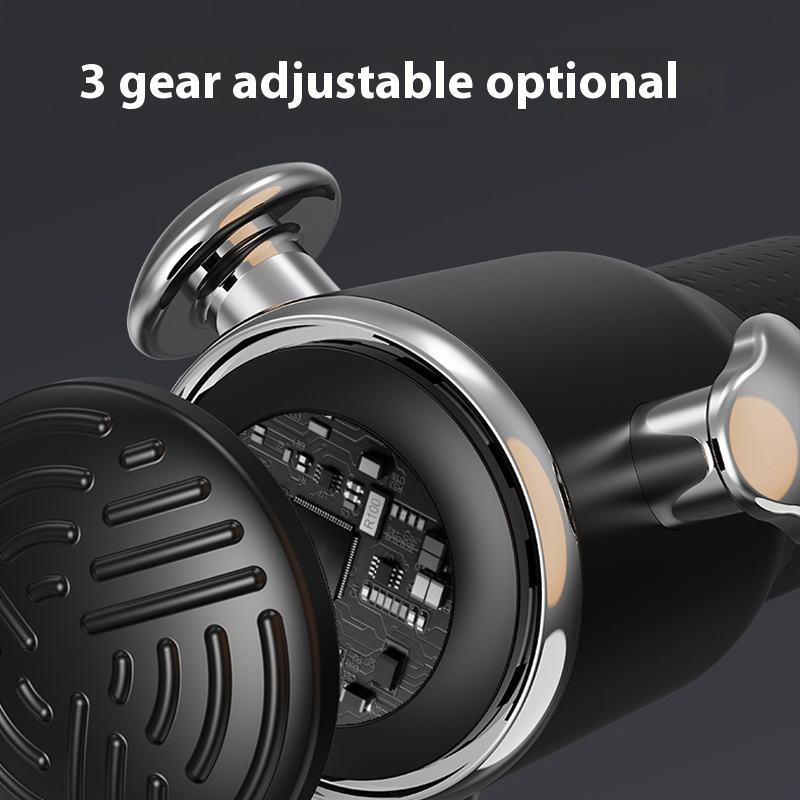 Phenitech Deep Tissue Vibrating Muscle Massage Gun, Handheld Electric Massager with 3 Speeds and 4 Heads