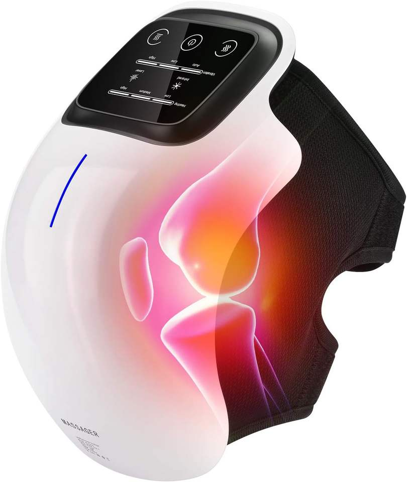 Phenitech Free Custom Logo Physiotherapy Hot Compress Knee Massager Machine Joint Pain Relief Treatment Heating Knee Massager