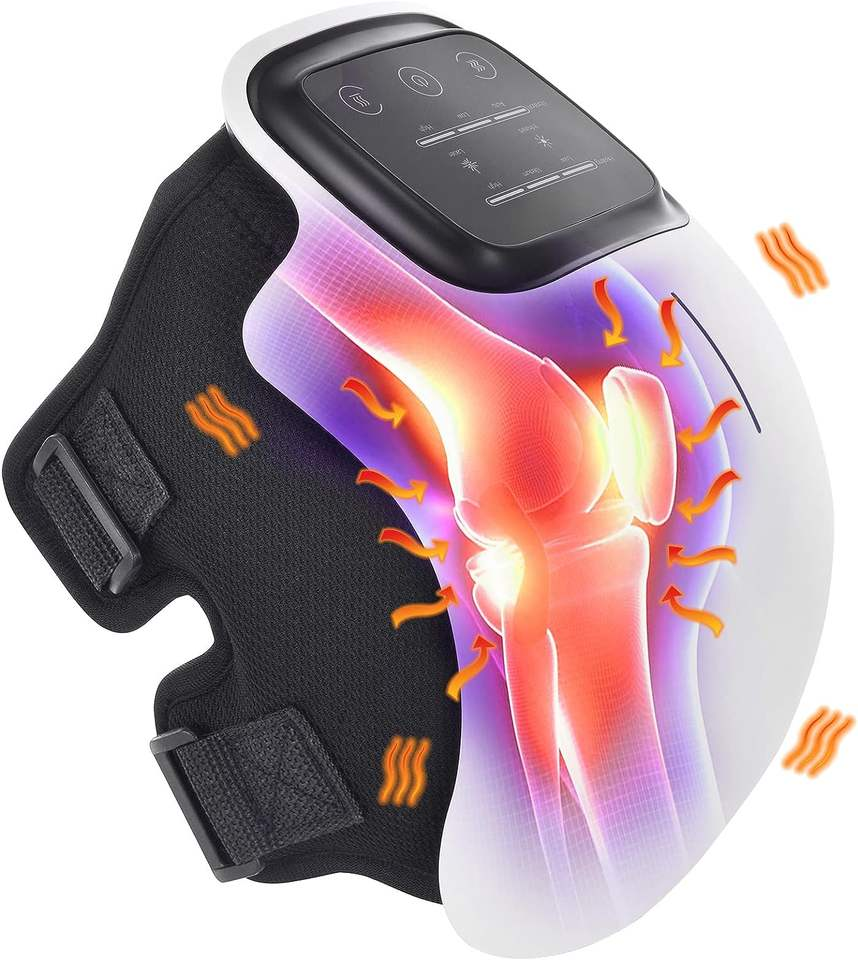 Phenitech Free Custom Logo Physiotherapy Hot Compress Knee Massager Machine Joint Pain Relief Treatment Heating Knee Massager