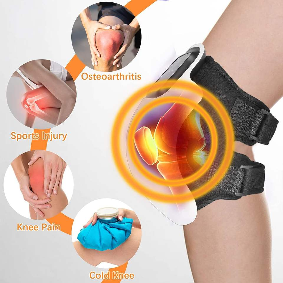 Phenitech Free Custom Logo Physiotherapy Hot Compress Knee Massager Machine Joint Pain Relief Treatment Heating Knee Massager