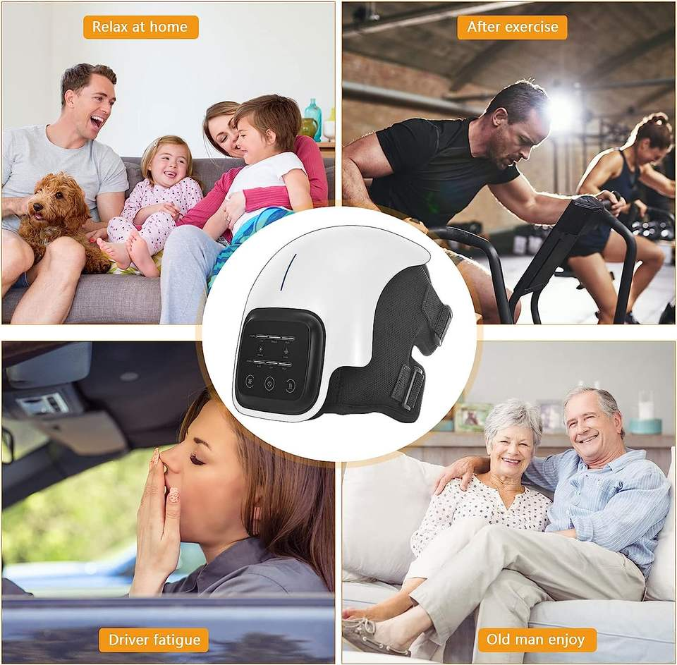 Phenitech Free Custom Logo Physiotherapy Hot Compress Knee Massager Machine Joint Pain Relief Treatment Heating Knee Massager