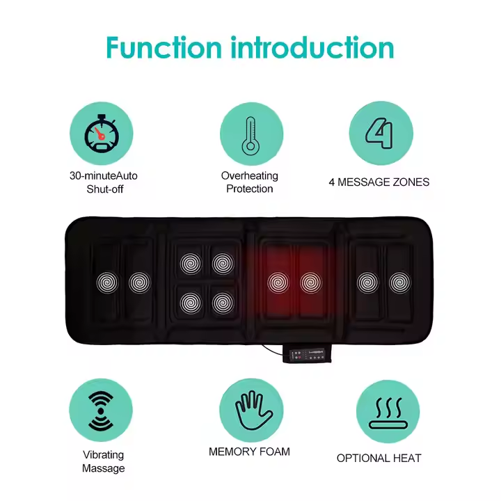 Phenitech Massage Mattress Home Cervical Vertebra Waist Full Body Massage Instrument Electric Heating Cushion
