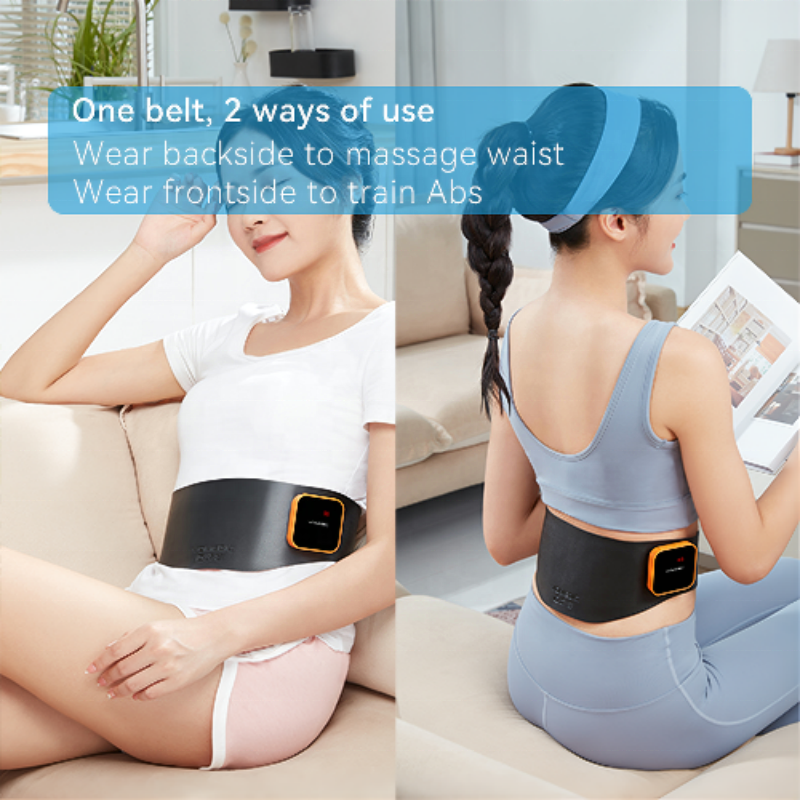 Rechargeable Heating EMS Tens Waist Belt Lower Back Massager Equipment