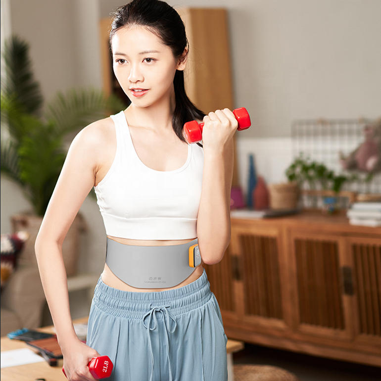 Rechargeable Heating EMS Tens Waist Belt Lower Back Massager Equipment
