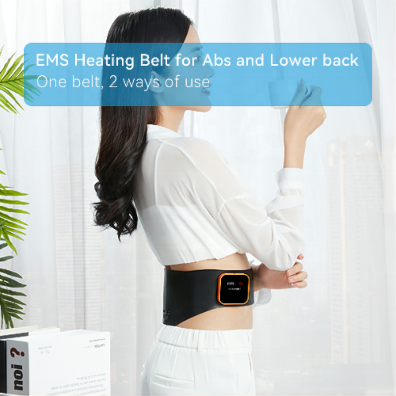 Rechargeable Heating EMS Tens Waist Belt Lower Back Massager Equipment