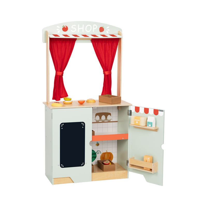 2 in 1 Shop and Theatre Little Shopkeeper Plays Toys Set Role-playing Toys Pretend Play Large Toy for Kids