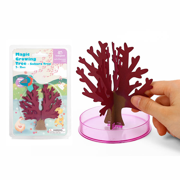 DIY Visual Magic Growing Paper Crystals Tree Magically Funny Pink Trees Kids Novelty Toys