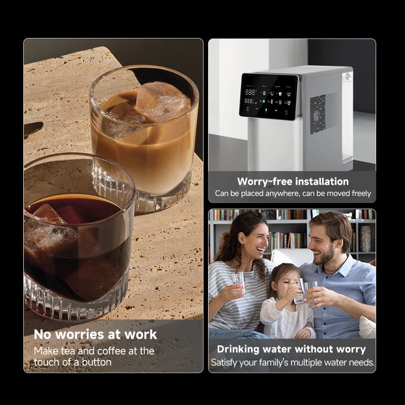 2025 New Electric Plastic Smart Free Installation Countertop Water Purifier RO Hot&Cold Dispenser for Home and Commercial Use