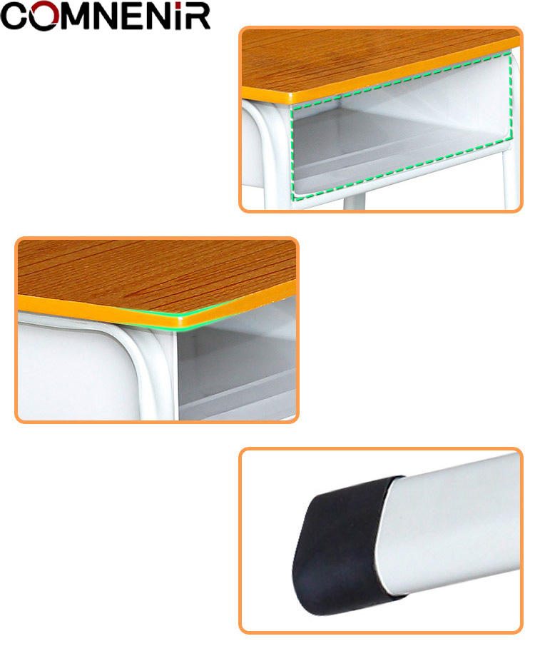 Single Student Modern Design Study Desk and Chair Combination Economical School Furniture for Warehouse Workshop Commercial Use