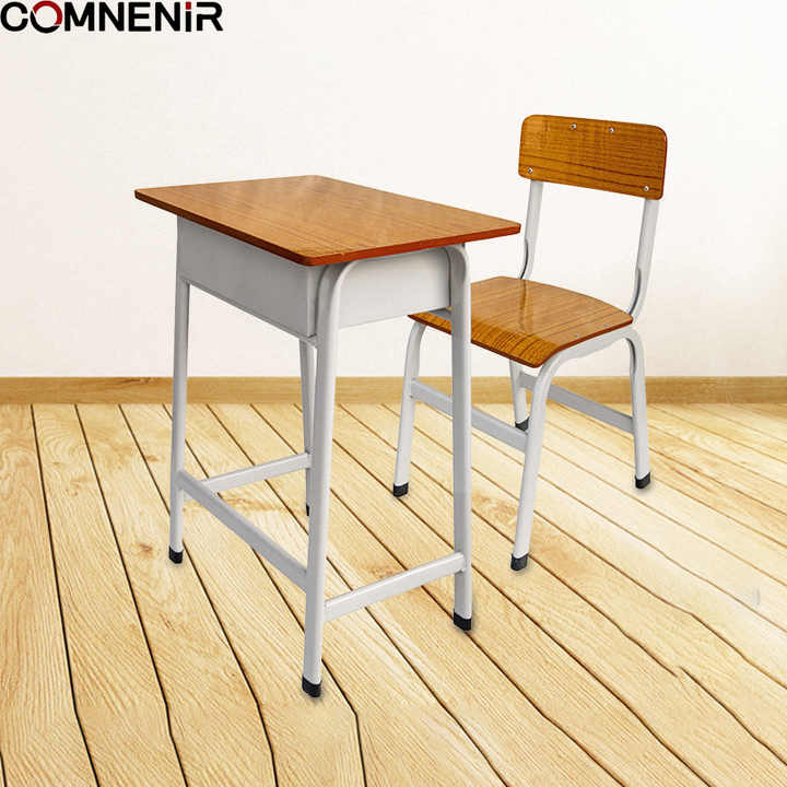 Single Student Modern Design Study Desk and Chair Combination Economical School Furniture for Warehouse Workshop Commercial Use