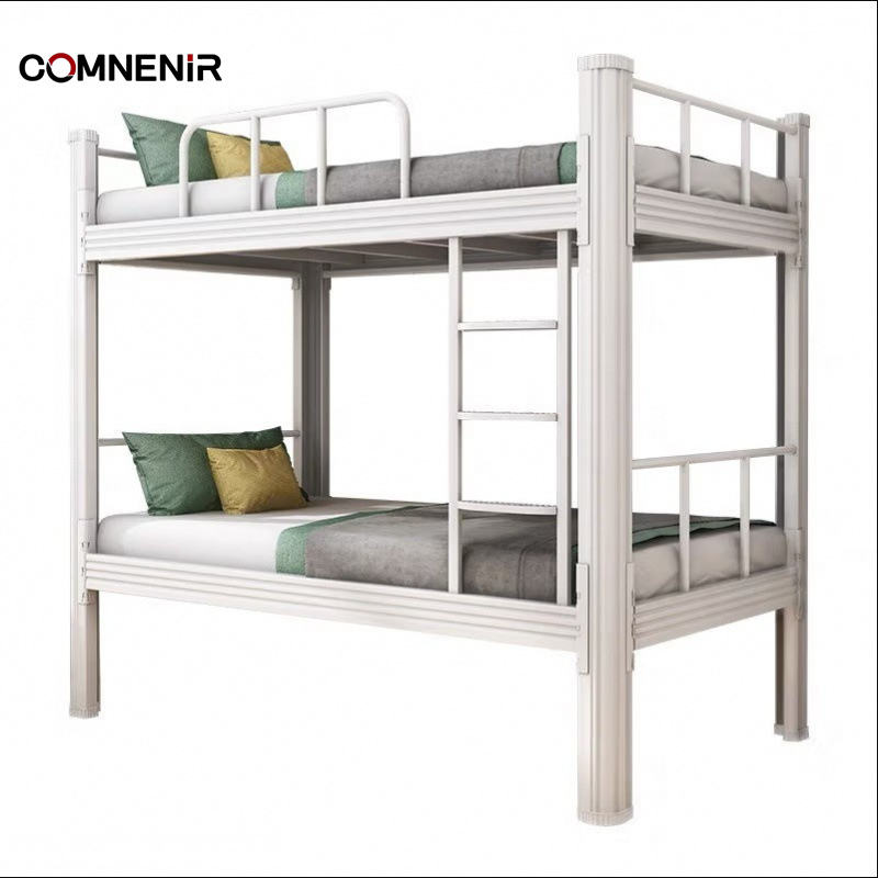 Single Student Bed Comfortable Wooden and Steel Metal One-Stop School & Dormitory Furniture for Bedroom Use