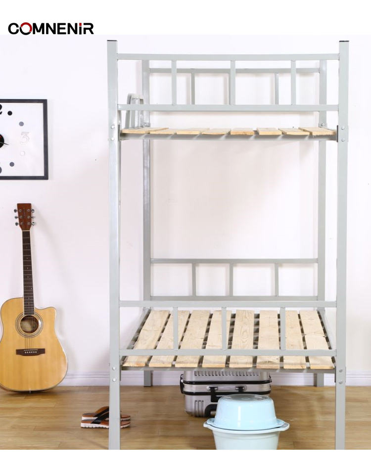 Single Student Bed Comfortable Wooden and Steel Metal One-Stop School & Dormitory Furniture for Bedroom Use