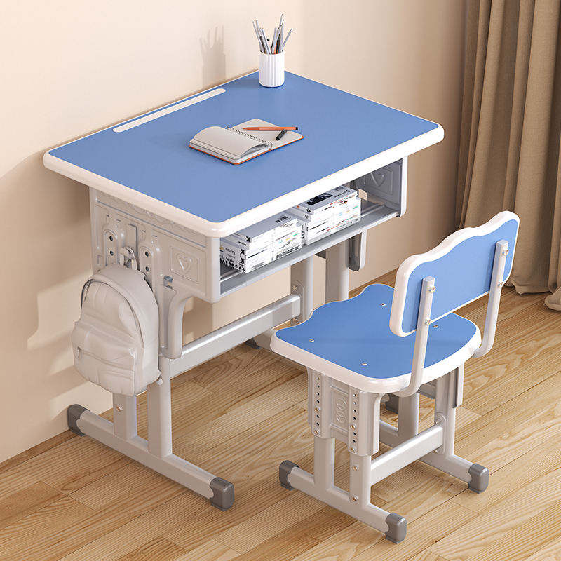 School Classroom Furniture Student Desk MDF School Desk and Chair Primary Adjustable Height School Table and Chairs Set