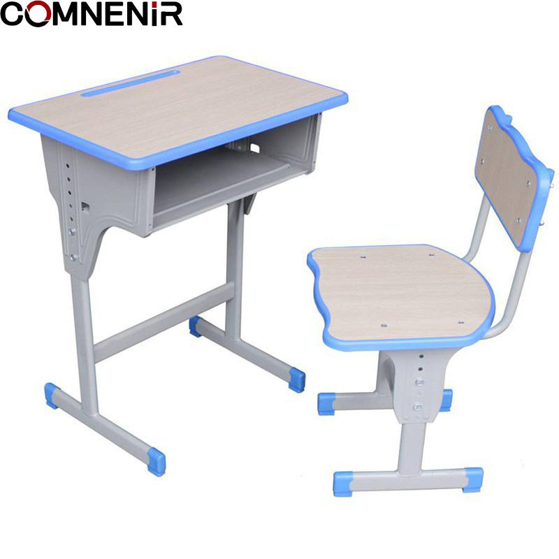 School Classroom Furniture Student Desk MDF School Desk and Chair Primary Adjustable Height School Table and Chairs Set