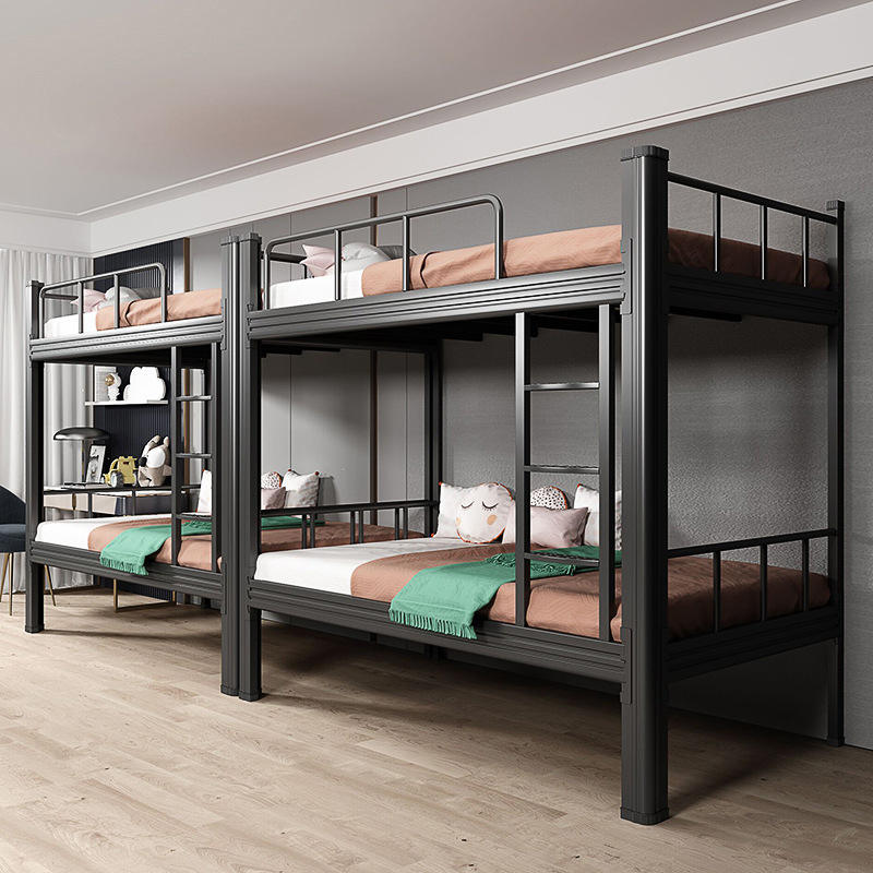2026 Hot Selling Modern Eco-Friendly Custom Steel Bunk Bed Rustproof Recyclable Frame Customizable for School Apartment Small
