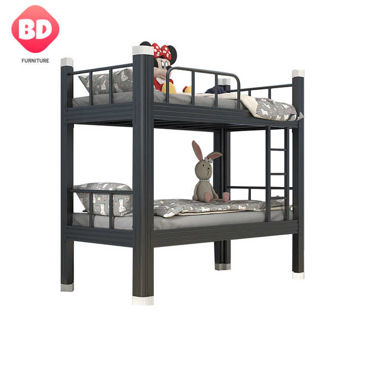 2026 Hot Selling Modern Eco-Friendly Custom Steel Bunk Bed Rustproof Recyclable Frame Customizable for School Apartment Small