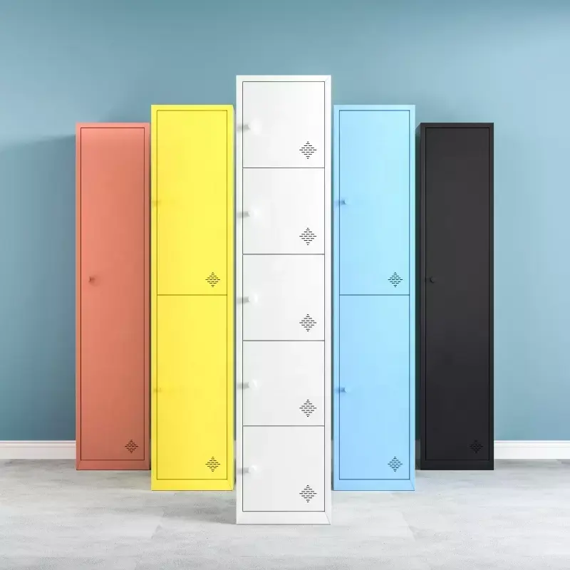 Hot Sale Customized Colorful Modern Durable Hotel School Metal Staff Single 5 Door Storage Locker Steel Cabinet Gym