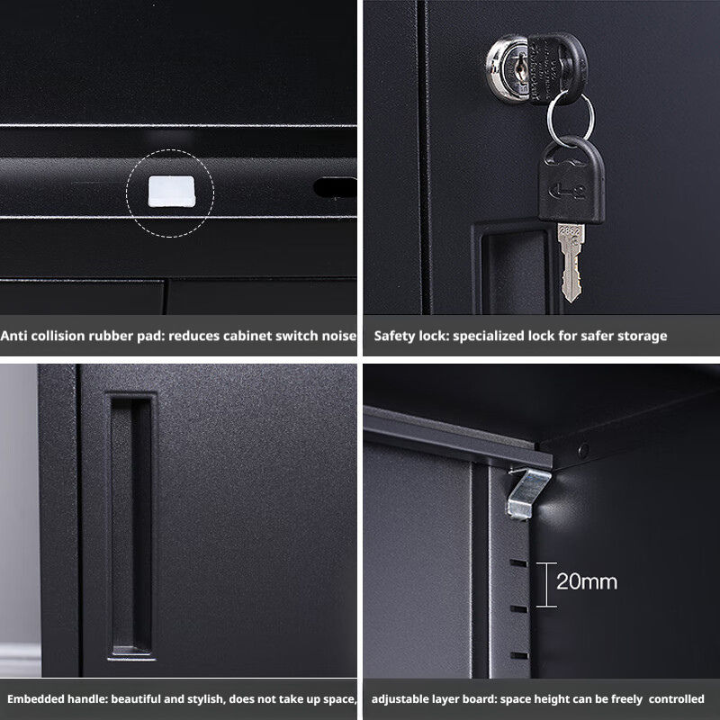 Wholesale Cheap Price Durable Modern Style Double-door Lockable Steel Filing Cabinet for Home Office School Hospital