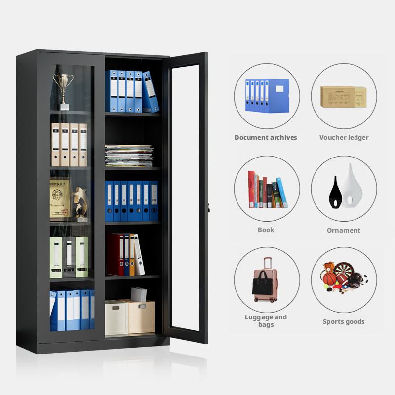 Wholesale Cheap Price Durable Modern Style Double-door Lockable Steel Filing Cabinet for Home Office School Hospital