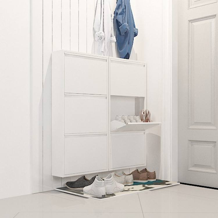 Customizable Modern Shoe Cabinet with 3 Drawers Slim Design for Living Room Apartment or Hotel Furniture