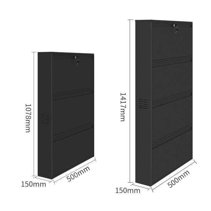 Customizable Modern Shoe Cabinet with 3 Drawers Slim Design for Living Room Apartment or Hotel Furniture