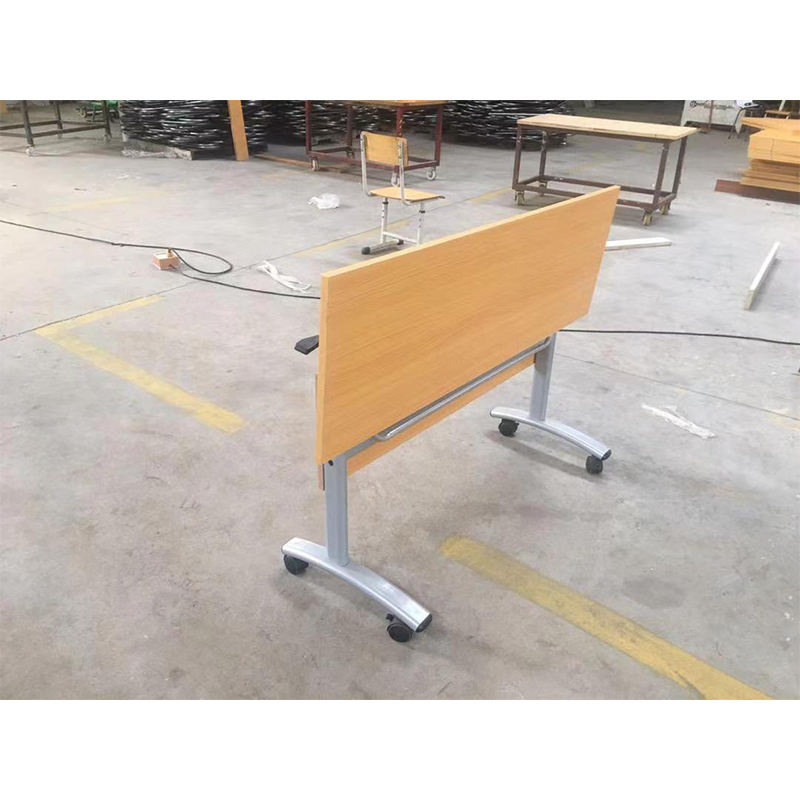 Customized Office Furniture Training Room Mobile Foldable Conference Double Training Table With Caster