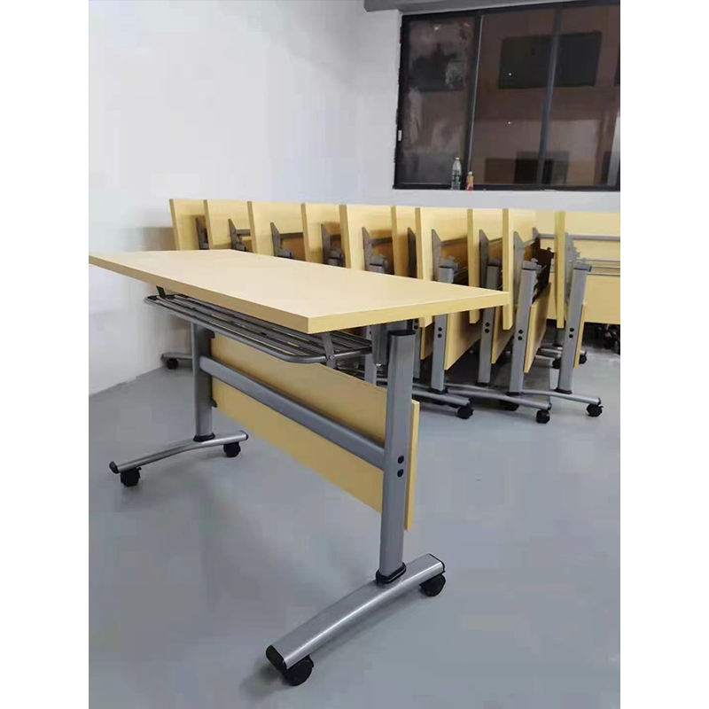 Customized Office Furniture Training Room Mobile Foldable Conference Double Training Table With Caster