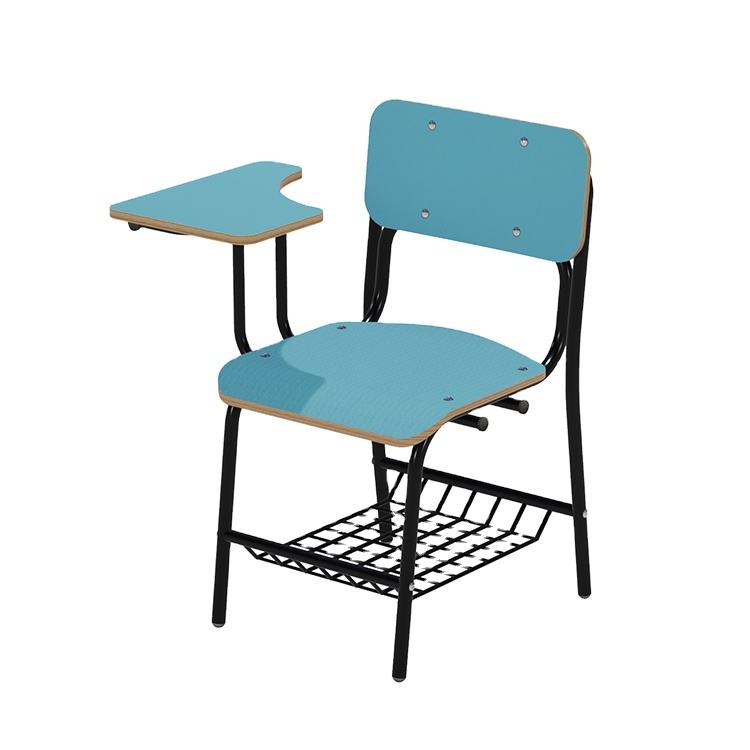 School Furniture Wood Student Training Chair With Writing Pad