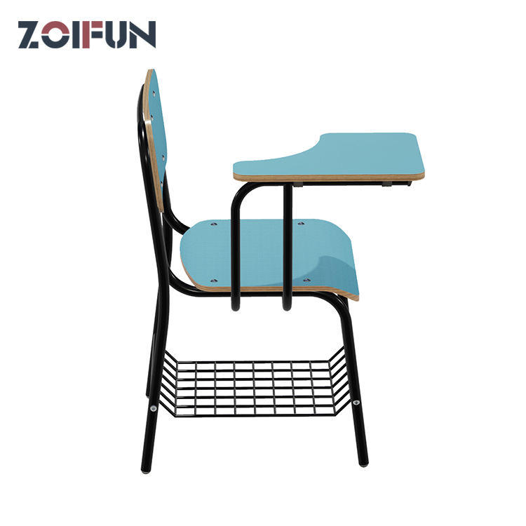 School Furniture Wood Student Training Chair With Writing Pad