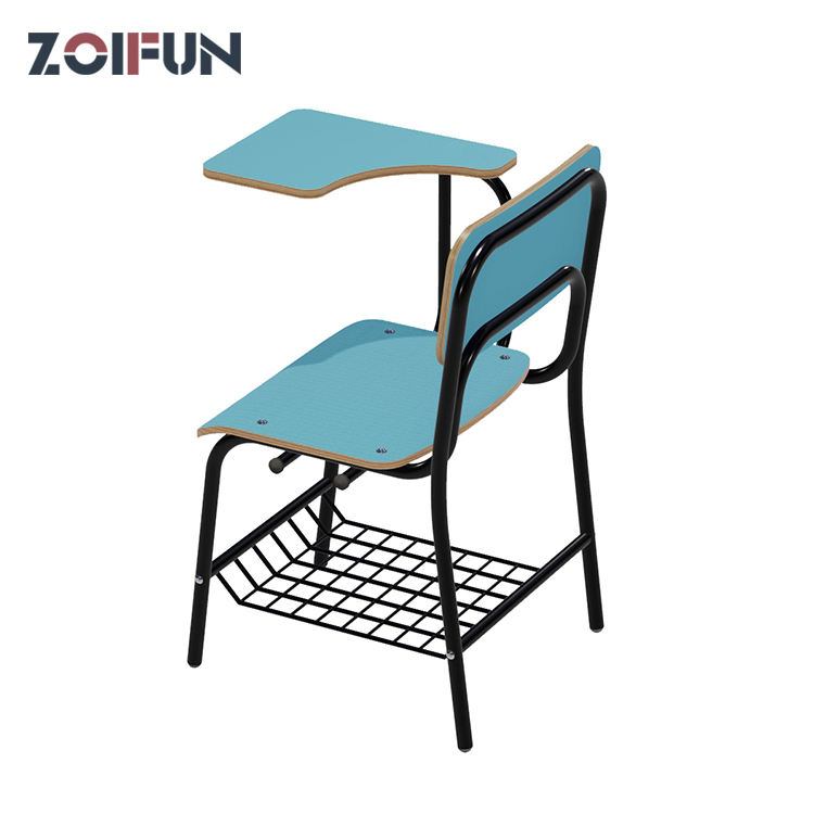 School Furniture Wood Student Training Chair With Writing Pad