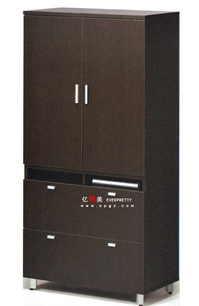 School Office Wooden Furniture Lower Double Doors Metal Storage Closet Office Cabinet File with 2 Glass Doors and 3 Shelves