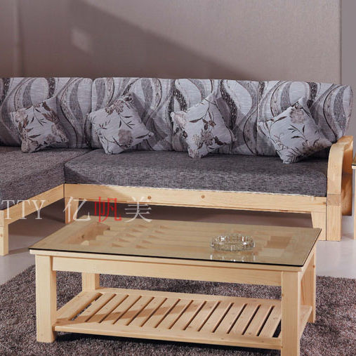 Office Home Table Furniture Solid Wood Coffee Table Wooden Office Home Tea Desk Wooden Table With Glass Desktop for Sale