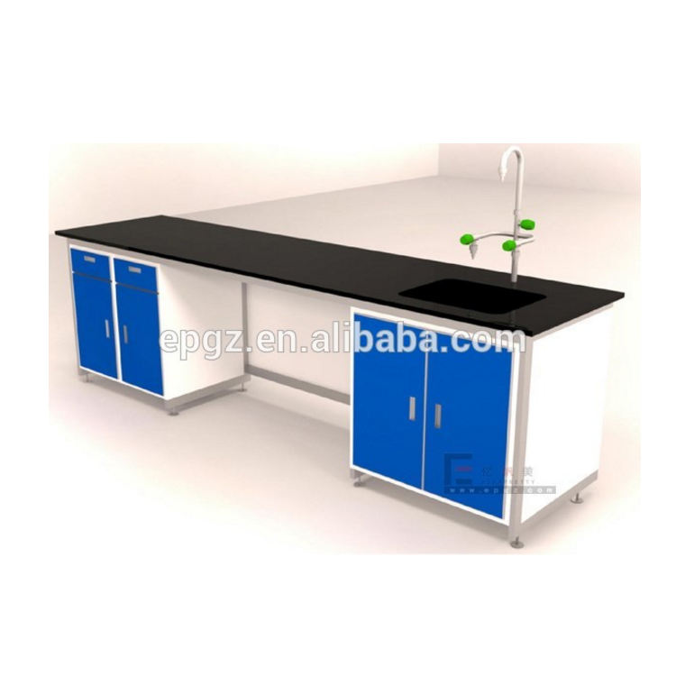 Acid Resistant Hospital Lab Workbench Table With Sink