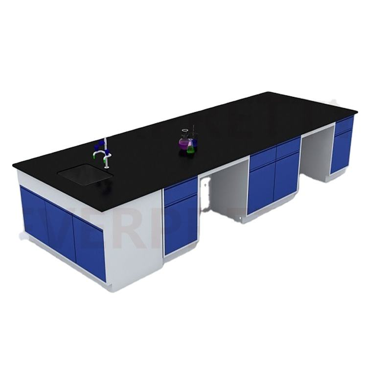 Acid Resistant Hospital Lab Workbench Table With Sink