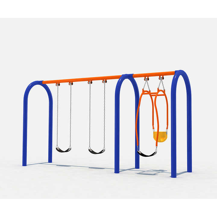 Double Swing Outdoor Playground Amusement Park Swing Children Garden Toys Kids Game Equipment