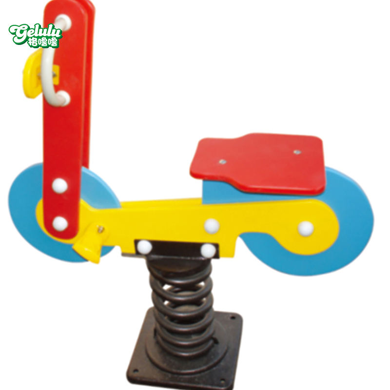 Cartoon Transport Rocking Horse Kindergarten Riding Toys Children PE Board Spring Rocking Horse