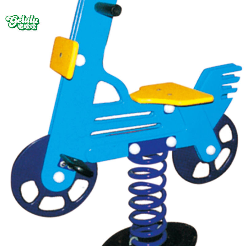 Cartoon Transport Rocking Horse Kindergarten Riding Toys Children PE Board Spring Rocking Horse