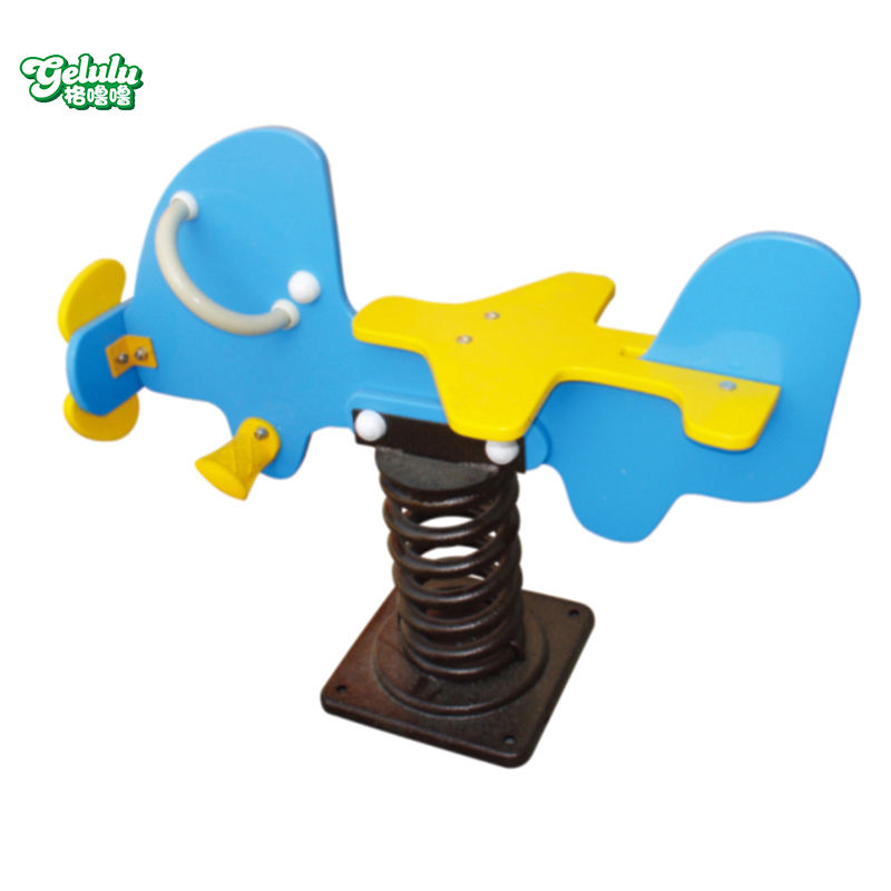 Cartoon Transport Rocking Horse Kindergarten Riding Toys Children PE Board Spring Rocking Horse
