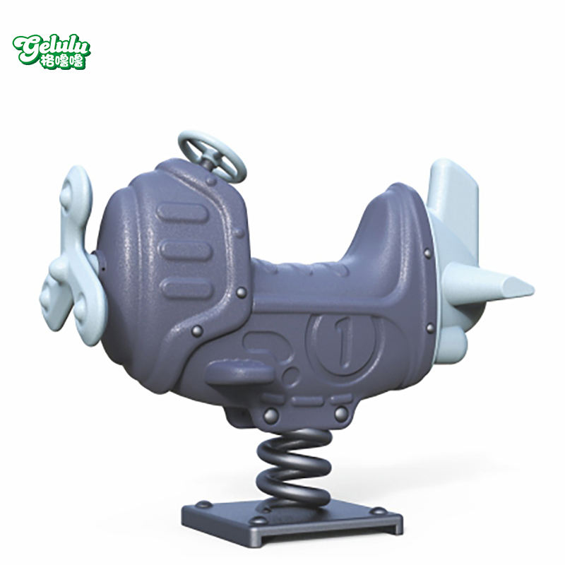 Airplane Shape Rocking Horse Children Steam Train Shape Plastic Riding Horse Toys