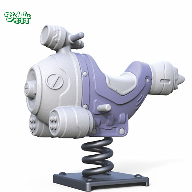 Airplane Shape Rocking Horse Children Steam Train Shape Plastic Riding Horse Toys