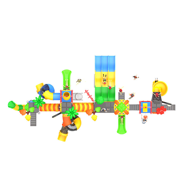 Commercial Water Theme Park Equipment Aqua Play Amusement Adult Swimming Pool Game Children Pool Design Fiberglass Slide