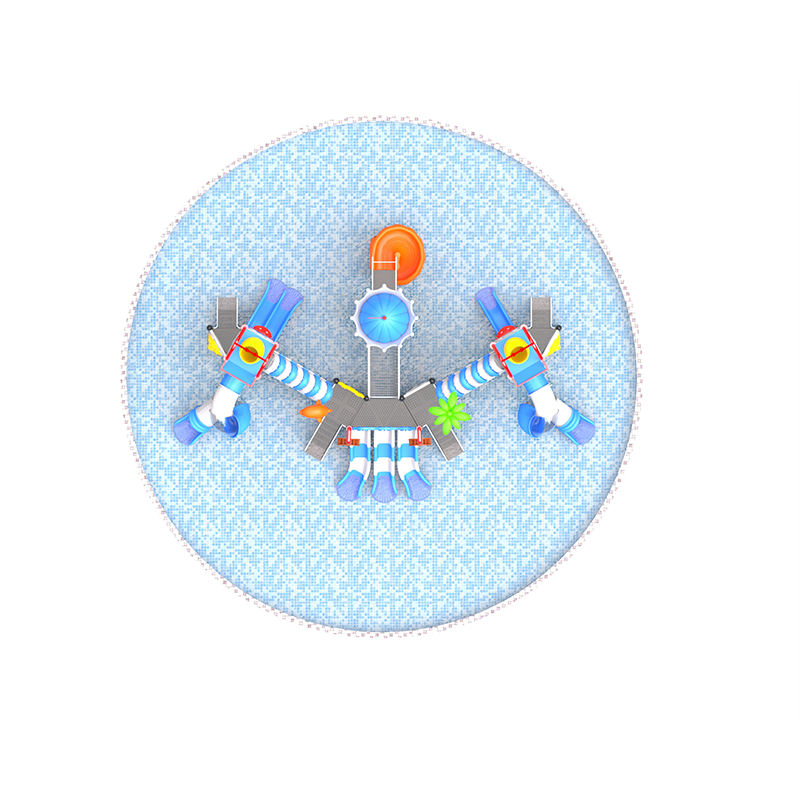 Water Park Slides Funny Aqua ParkNew Design Play Equipment Fiberglass Water Slide for Commercial