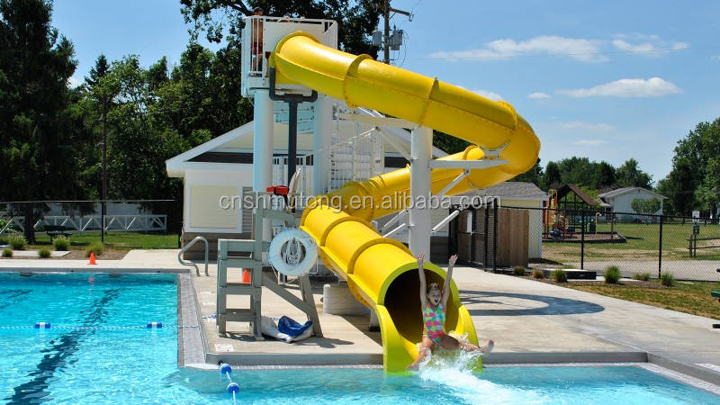 Popular Bright Colorful Design Outdoor Water Slide Multi Color Thrilling Adventure Plastic Fiberglass Water Slide Amusement Park