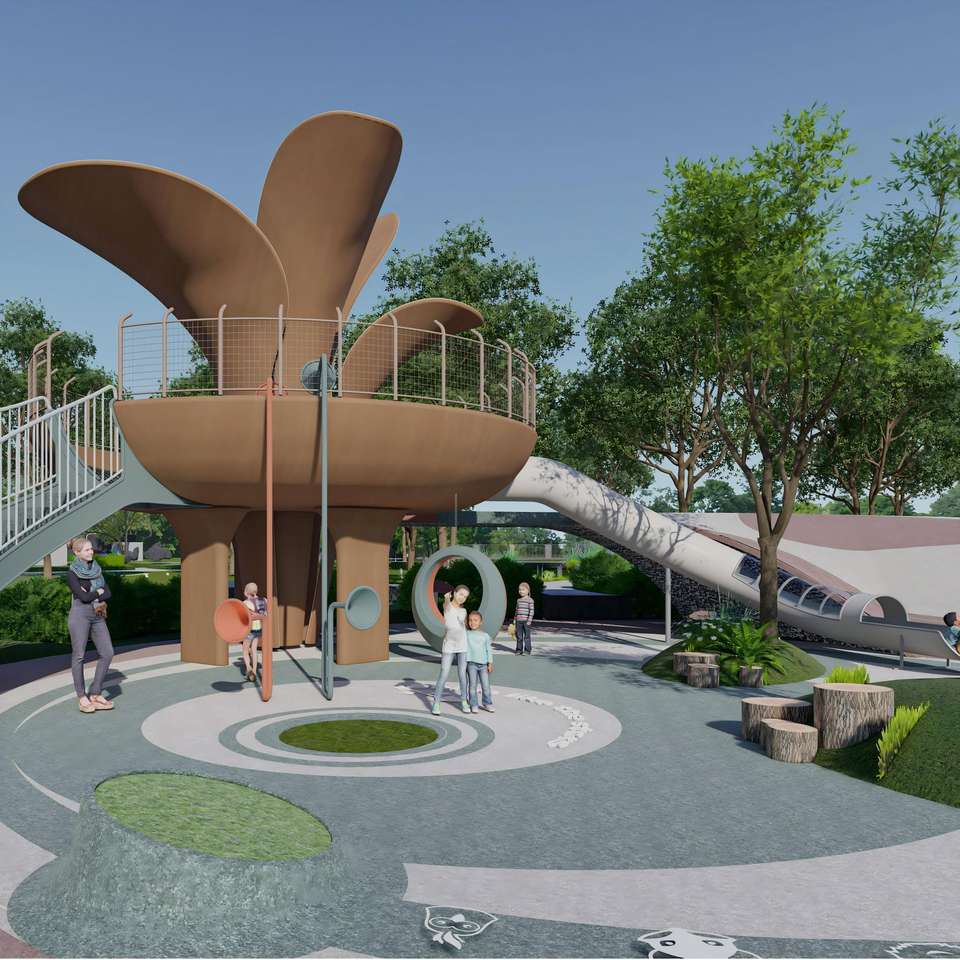 Factory Wholesale Customized Color Steel Plastic Kids Composable Cartoon Slides Outdoor Use Public Garden School Sports Park