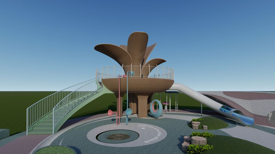 Factory Wholesale Customized Color Steel Plastic Kids Composable Cartoon Slides Outdoor Use Public Garden School Sports Park