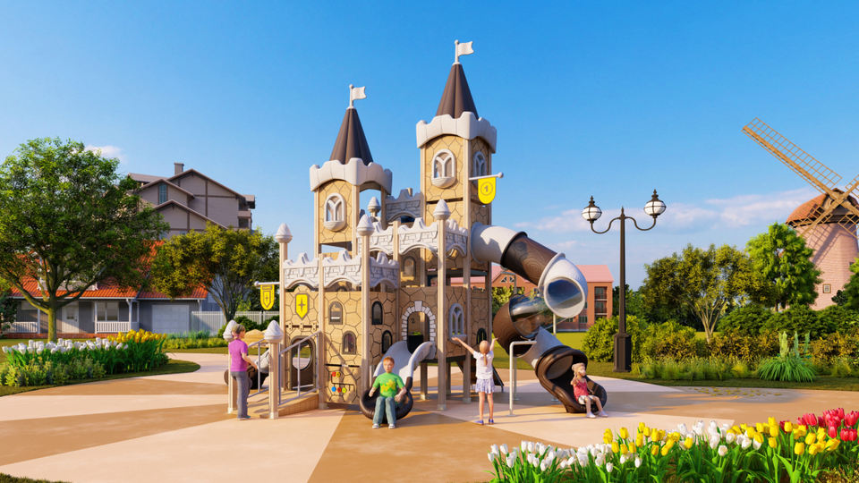 MUTONG Customizable Children's Plastic Slide Composable Outdoor Playground LLDPE Slides Hot Sale for Garden & School Use